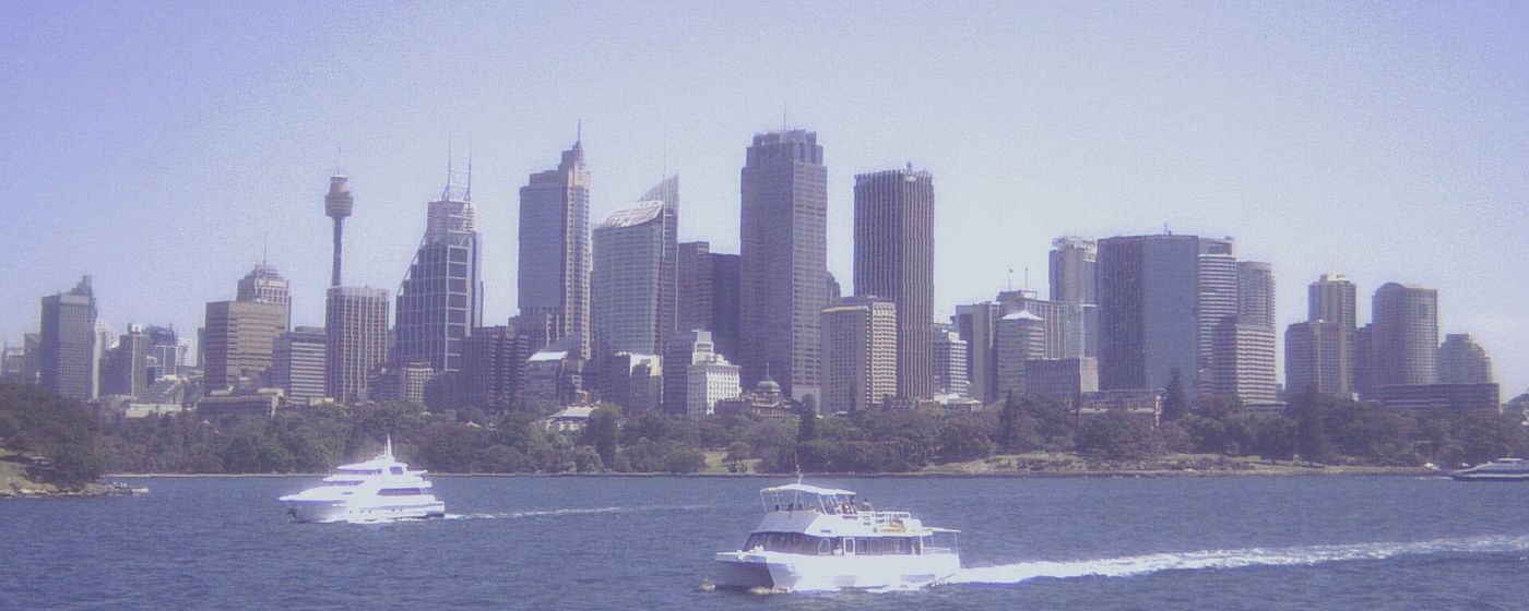 The Sydney skyline seen from the harbour